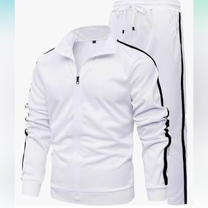 Men’s White 2 peice tracksuit